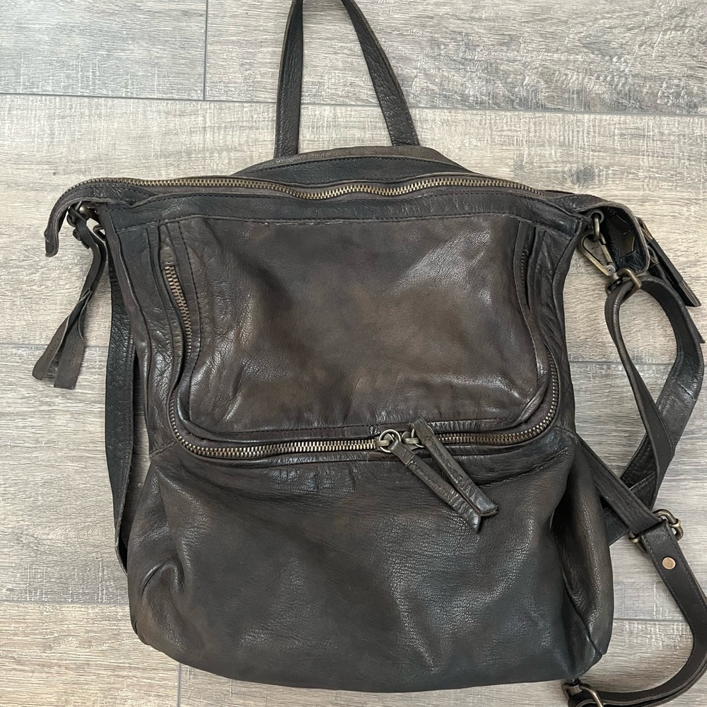 Tano Brown Leather Backpack